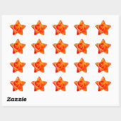 Sticker Étoile Stikers Roses orange (Feuille)