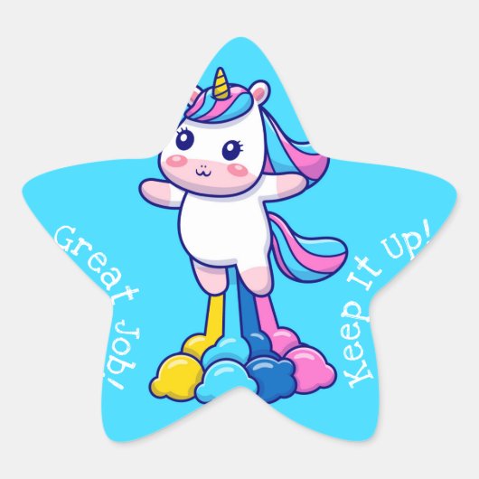 Sticker Étoile Super job Kawaii (Devant)