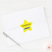 Sticker Étoile Superstar personnalisée avec nom (Enveloppe)