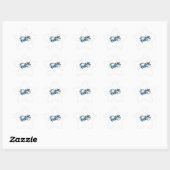 Sticker Étoile Symbol Infinity of Blue Morpho Butterflies (Feuille)