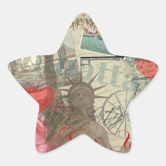 Sticker Étoile Symbole d'Art de New York (Devant)