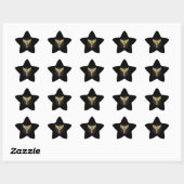 Sticker Étoile Symbole Polygonal Or Caduceus (Feuille)