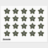 Sticker Étoile Symbole zodiaque Pisces Camo numérique vert Woodla (Feuille)