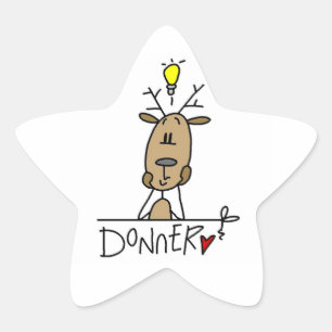 Sticker Étoile T-shirts et cadeaux de Noël Donner Renne