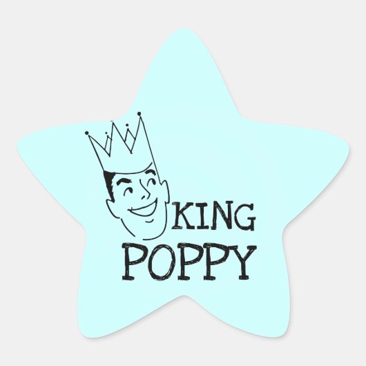 Sticker Étoile T-shirts et cadeaux King Poppy (Devant)