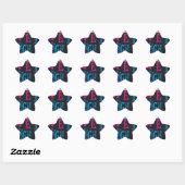 Sticker Étoile Tableau noir Zebra cassé (Feuille)