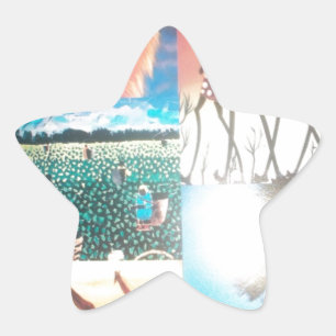 Sticker Étoile Tapisserie kenyane : Faune, culture et plage côtiè