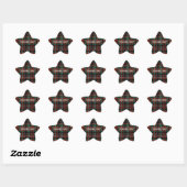 Sticker Étoile Tartan (Feuille)