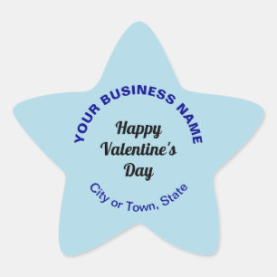 Sticker Étoile Textes ordinaires Entreprise Saint-Valentin Bleu c