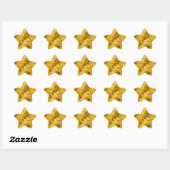 Sticker Étoile Texture crumplée jaune (Feuille)
