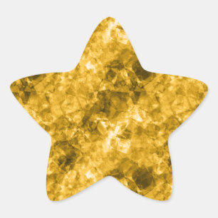 Sticker Étoile Texture crumplée jaune