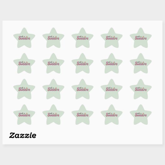 Sticker Étoile Thème de bonbons Kawaii (Feuille)