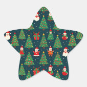 Sticker Étoile Thème de vacances de Noël (Devant)