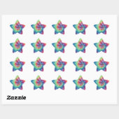 Sticker Étoile Tie Dye One (Feuille)