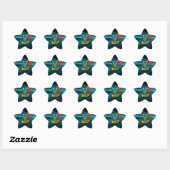 Sticker Étoile Tigre d'anime (Feuille)