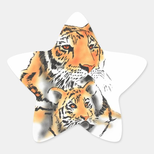 Sticker Étoile Tigress and Cub (Devant)