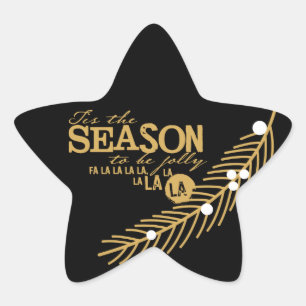 Sticker Étoile Tis l'autocollant de vacances de Noël de saison
