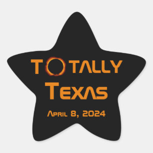 Sticker Étoile Totalement Texas 2024 Solar Eclipse