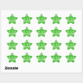 Sticker Étoile Touches de piano modèle vert (Feuille)