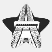 Sticker Étoile Tour Eiffel noir blanc (Devant)