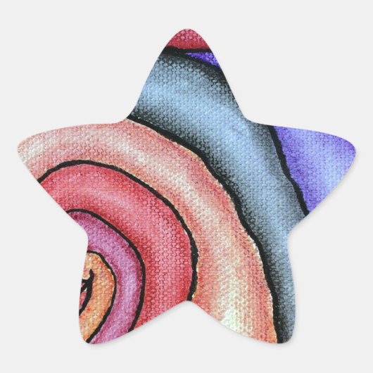 Sticker Étoile Tourbillon d'aquarelle (Devant)