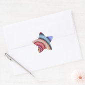 Sticker Étoile Tourbillon d'aquarelle (Enveloppe)