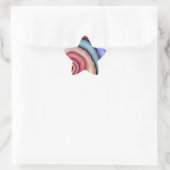Sticker Étoile Tourbillon d'aquarelle (Sac)