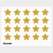 Sticker Étoile Tourbillons monogrammes en or (Feuille)
