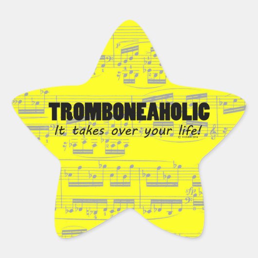 Sticker étoile Trombonéaholic (Devant)