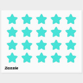 Sticker Étoile Turquoise et points aqua (Feuille)