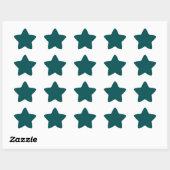 Sticker Étoile Turquoise foncé (couleur solide) (Feuille)
