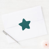 Sticker Étoile Turquoise foncé (couleur solide) (Enveloppe)