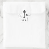 Sticker Étoile Typographie Calligraphie Paris France Tour Eiffel (Sac)