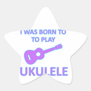 Sticker Étoile Ukulele Designs