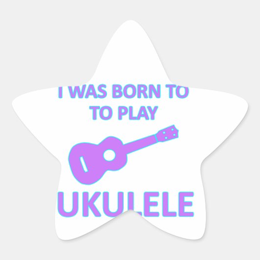 Sticker Étoile Ukulele Designs (Devant)