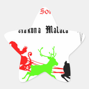 Sticker Étoile Une nuit de chants et chants de Noël Hakunamatata