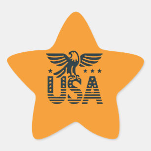 Sticker Étoile USA Eagle Patriotic Desig - Style Etoile et Stripe