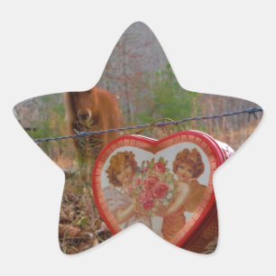 Sticker Étoile Valentine Heart Miniature Brown Horse