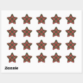 Sticker Étoile Vérification rouge et verte (Feuille)
