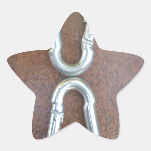 Sticker Étoile Verrouillage : Conception de serrure de carabiner  (Devant)