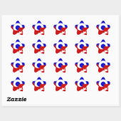 Sticker Étoile Versions du drapeau de Cuba (Feuille)