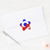 Sticker Étoile Versions du drapeau de Cuba (Enveloppe)