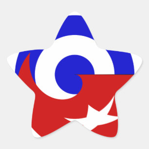 Sticker Étoile Versions du drapeau de Cuba