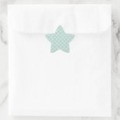 Sticker Étoile Vert sarcelle pastel et motif blanc (Sac)