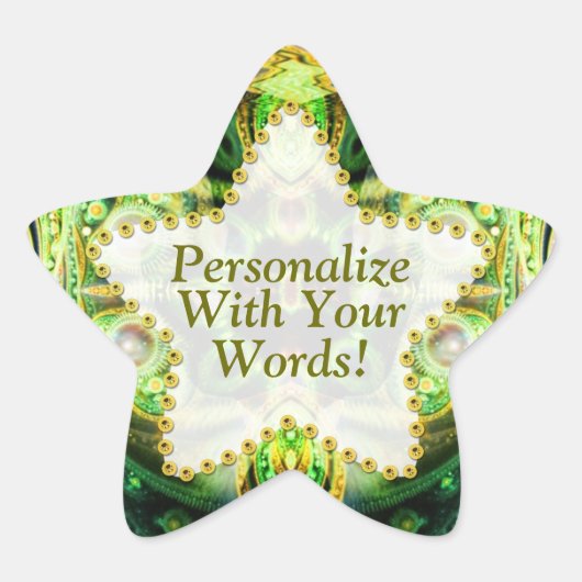 Sticker Étoile Verte de la nature (Devant)