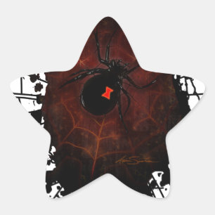 Sticker Étoile Veuve noire (conception de signature)