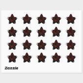 Sticker Étoile Veuve noire (conception de signature) (Feuille)