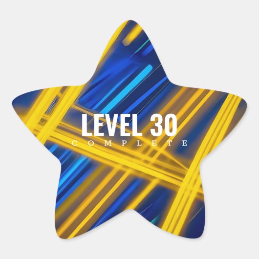 Sticker Étoile Vibrant Neon Abstract Chaotic Synthwave Light (Devant)