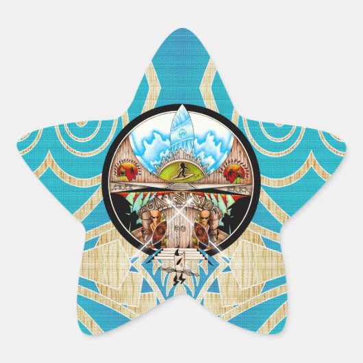 Sticker Étoile Village de Tiki (Devant)