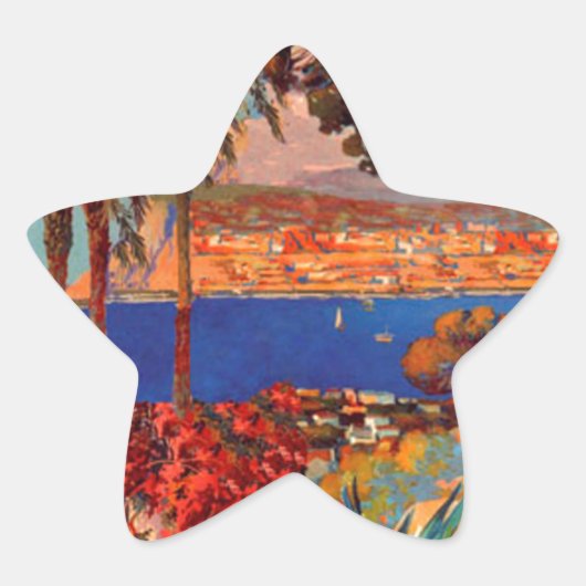 Sticker Étoile Vintage Antibes Côte d'Azur (Devant)